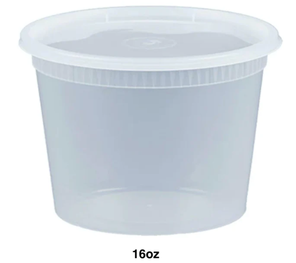 16 oz- Clear tub with lids