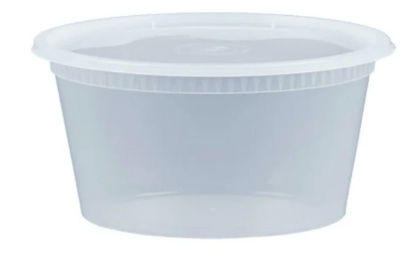 8 oz - Clear tub with lids