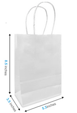 Load image into Gallery viewer, Paper takeout bags with twisted handles|5.3&quot;x 3.5&quot;x 8.5&quot;|W12720
