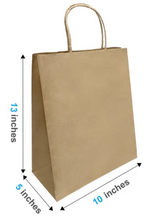 Load image into Gallery viewer, Paper takeout bags with twisted handles|10&quot;x 5&quot;x 13&quot;|W12780
