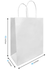 Load image into Gallery viewer, Paper takeout bags with twisted handles|10&quot;x 5&quot;x 13&quot;|W12780
