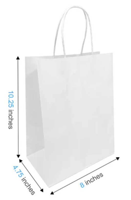 Paper takeout bags with twisted handles|8